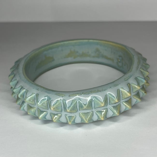 Pale Blue Studded Bracelet - 8 in Inner Diameter