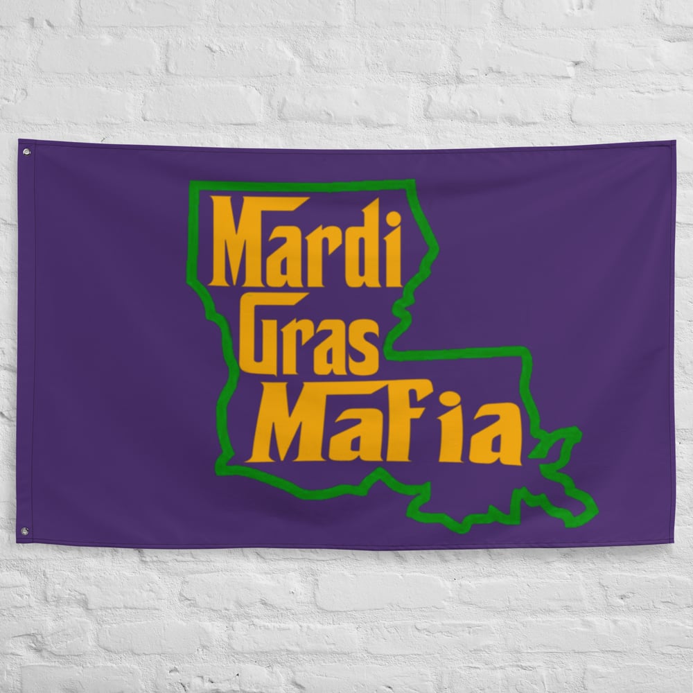 Image of Mardi Gras Mafia Parade Flag