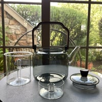Image 1 of 1500ML Premium High Borosilicate Transparent Glass Teapot With Double Liner