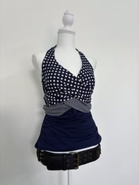 Image 1 of Vintage blue halter top // M