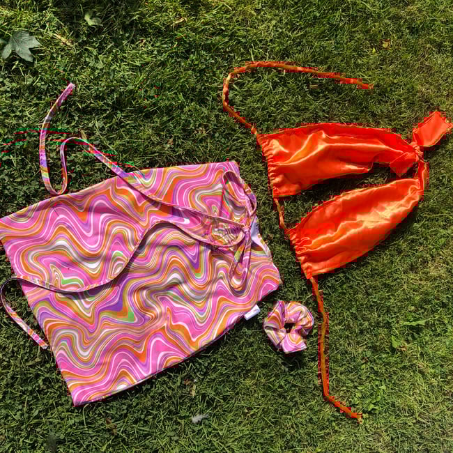 multiple colours* satin multiway strap top 