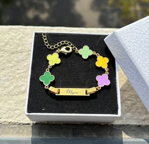 Clover kids id bracelet 