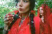 Image 1 of Batik Bone Braided Hoops 
