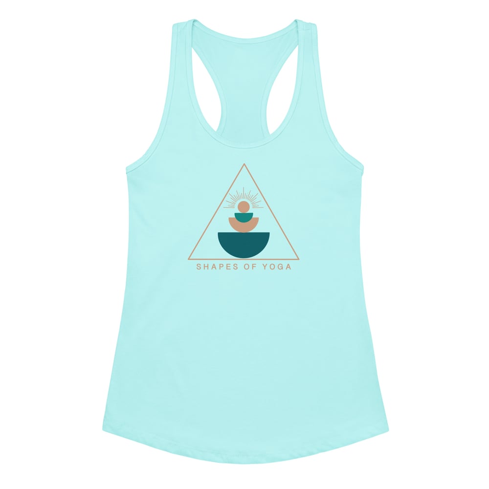 Women’s fitted racerback tank top - Shapes of Yoga