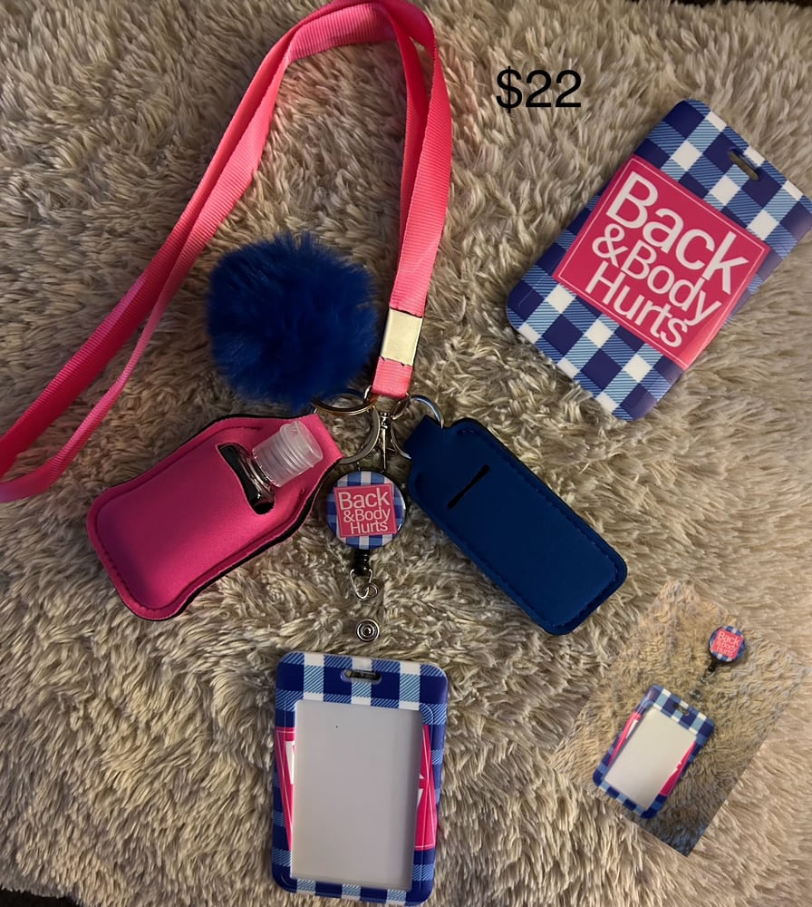 Image of Funny Phrase Lanyard & Badge Holder Sets