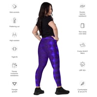 Image 4 of  Indigo Galaxy Crossover Leggings with Pockets