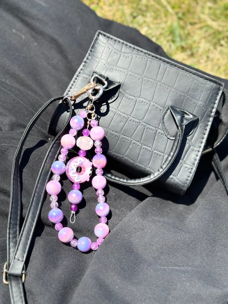Image of Double Bag Charm - Purple 
