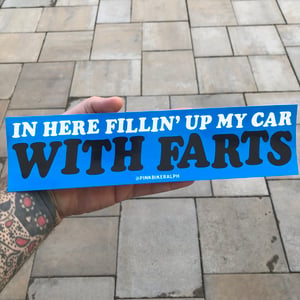 Image of car full of farts - 12x3 bumper sticker 