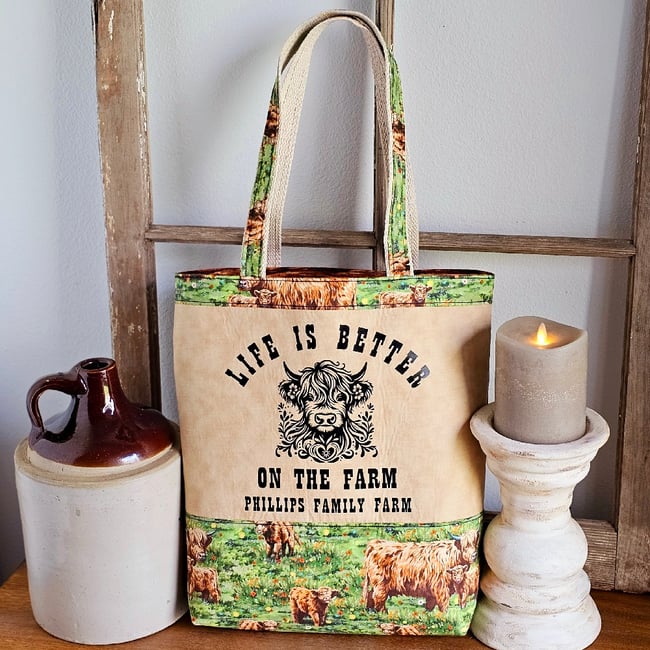 Scottish Highland Tote Bag 
