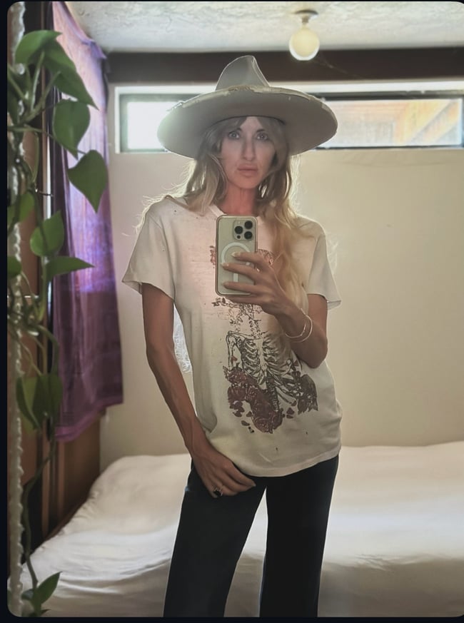 70s Grateful Dead 'Bertha' skeleton roses concert tee t shirt