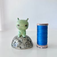 Image 5 of Ceramic Cute Alien on the Moon Art Toy