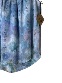 Image 3 of ♻️ UPCYCLED S 100% Cotton Eyelet Top in Soft Muted Ice Dye