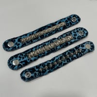 Image 1 of Blue leopard print bracelets 