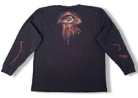 Image 2 of “GOTH” BLEACH PAINTED LONG SLEEVE T-SHIRT 2XL