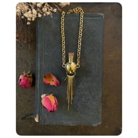 Image 1 of Solid Brass Fringe Vessel Necklace