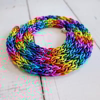 Image 6 of Rainbow Candy Cane Cord Necklace