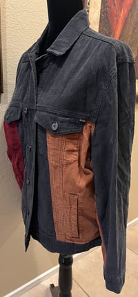 Image 4 of Vintage Gray/Brown/Wine Corduroy Jacket Sheriff Cowboy Cat