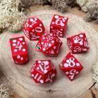 Image 1 of Handmade Mushroom Dice Set | Set 2 White Ink