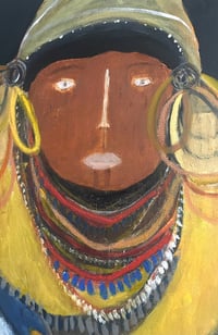 Image 4 of ‘Tribesmen’ 2025 mixed media on canvas
