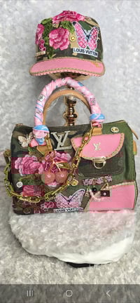 Image 1 of Pink & Camo LuV speedy with matching hat