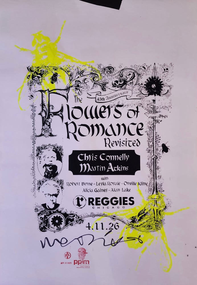 Image of Hand Screened + Signed Poster - Flowers of Romance Revisited 2026