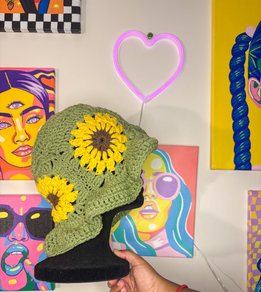 Image of Green Sunflower Bucket Hat
