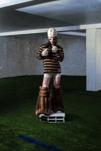 Image 3 of BEANIE ABCRDS BEIGE/BLACK