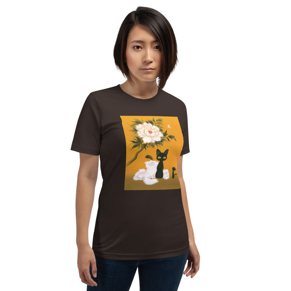 Cats and Peony Unisex T-Shirt