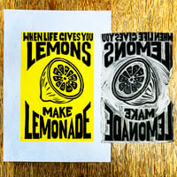 Image 4 of Fruity Series: Banana, Apple, Lemons (Linocut Prints)