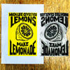 Fruity Series: Banana, Apple, Lemons (Linocut Prints)