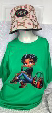 Image 1 of Green Tshirt with matching Bucket hat