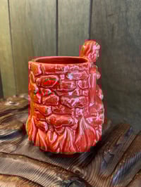 Image 3 of AT RANDOM Milwaukee DOROTHY 15 oz Tiki Cocktail Mug Fiesta Orange