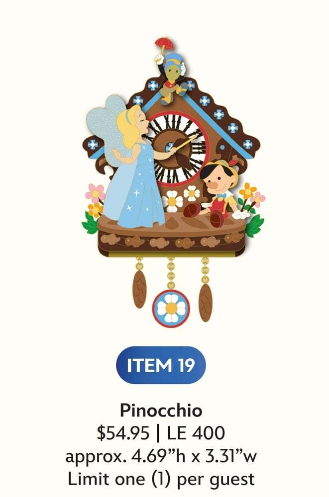 Image of Pinochio cuckoo clock pin le 400