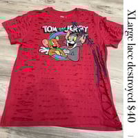 Xlarge Tom&Jerry lace destroyed
