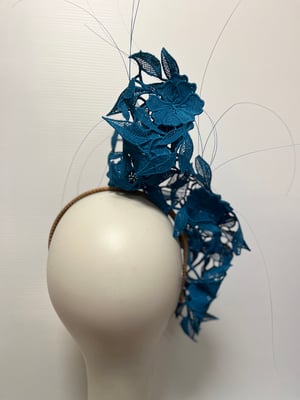 Image of Teal lace headpiece  