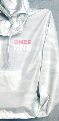 Image 3 of 🌹women’s crop wind breaker - white camo
