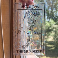 Image 1 of Crow Tarot "The Murderer" Suncatcher