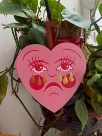 Pink Crying Heart Wall Hanging