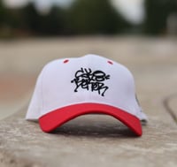 Image 1 of Sk8 Better (White w/ red brim)