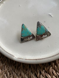 Turquoise Pyramid Studs 