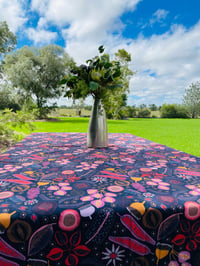 Image 1 of Tablecloth - JP Seed pods (Navy)