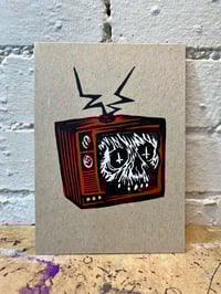 Three Color TV Skull