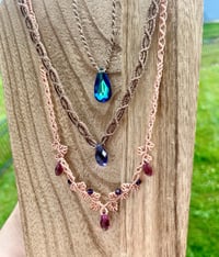 Image 4 of 7 Swarovski Crystal Macrame Necklace 