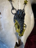 Black Quartz Mink Skull - Necklace