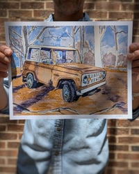 72 Ford Bronco Watercolor, Archival Print