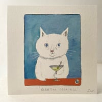 Image 1 of Small square art print -Martini Cocktail 