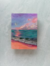Image 1 of Moon Joy, 5x7” Original Painting