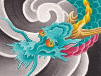 Image 3 of Teal Dragon (Original)