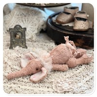 Image 6 of Ellie Lou - Handmade pink laying down elephant