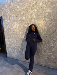 Image 11 of UPerform Legacy Flare Leggings- True Navy 